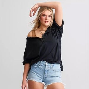 NWT Free People Maribell Henley, Black, XS & S
